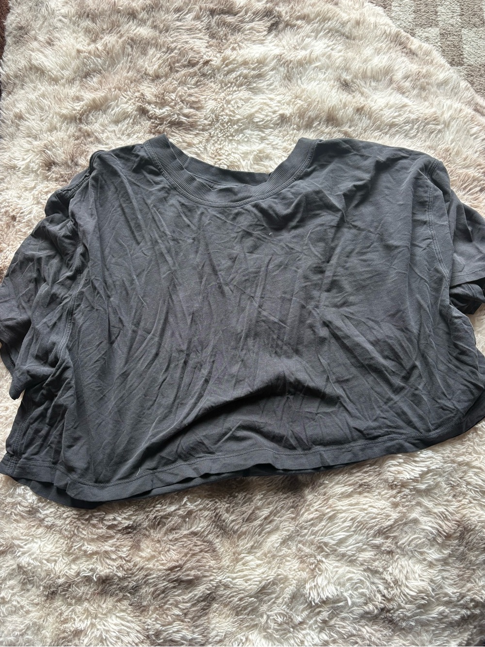 lululemon athletica Black Cropped Tee